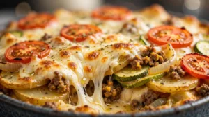 Zucchine Ripiene al Forno con Carne e Formaggio