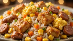 Riso con Uova e Pollo