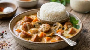 Riso con Salsiccia Cremoso al Formaggio