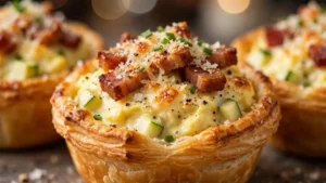 Tortini Salati con Uova e Pancetta
