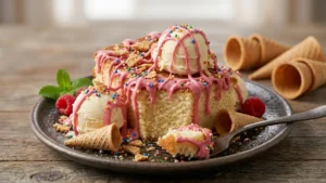 Torta con Gelato e Cioccolato