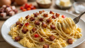 Spaghetti con Uova e Pancetta