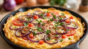 Frittata con Cipolla e Pomodoro