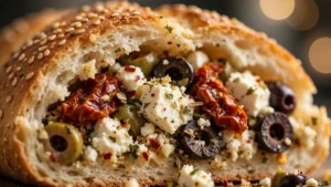 Pane Fatto in Casa con Olive e Formaggi